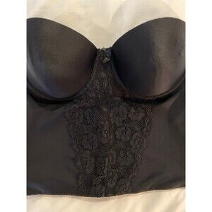Secret Treasures Bra Strapless Womens Black Sz 36C Lacey Underwire Corset  NWOT